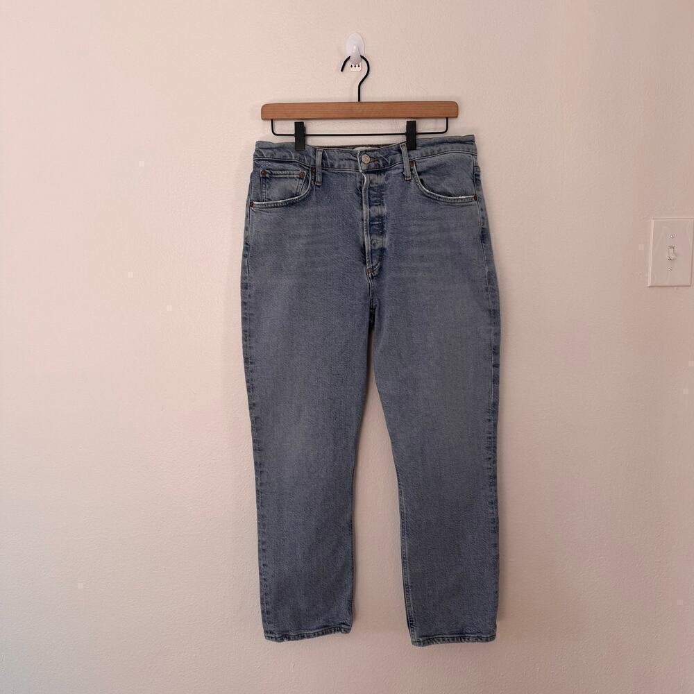 Agolde Women's Riley Straight Leg Denim Button Fly Size 30